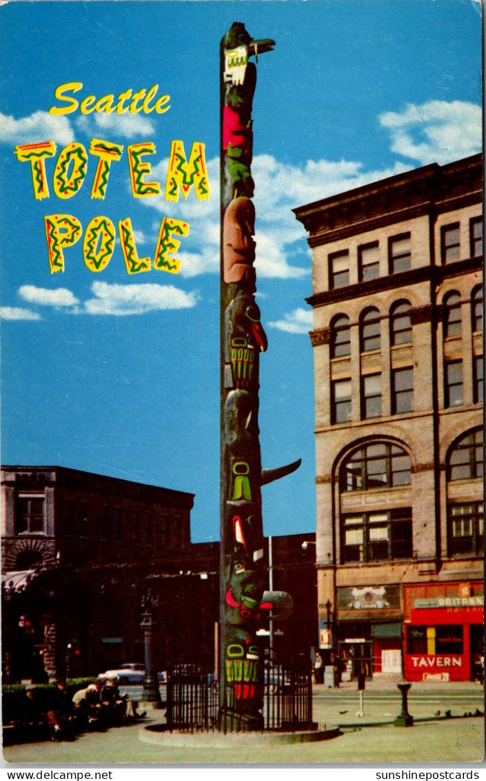 Washington Seattle Downtown Indian Totem Pole - Seattle