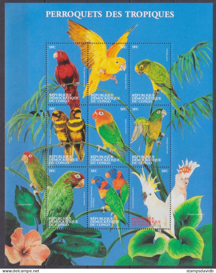 2000 Congo Kinshasa 1504-1511KL Birds - Parrot 14,00 € - Perroquets & Tropicaux