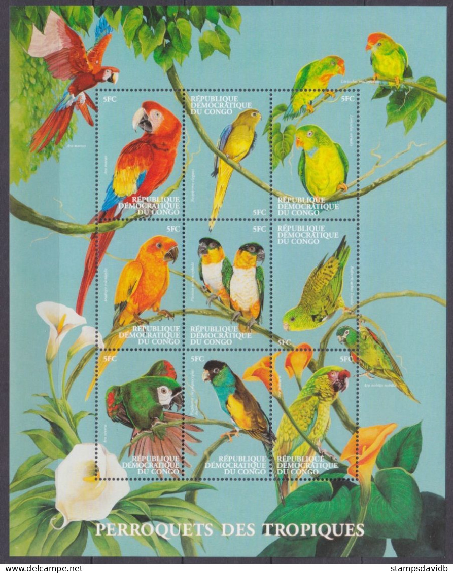 2000 Congo Kinshasa 1512-1521KL Birds - Parrot 14,00 € - Perroquets & Tropicaux