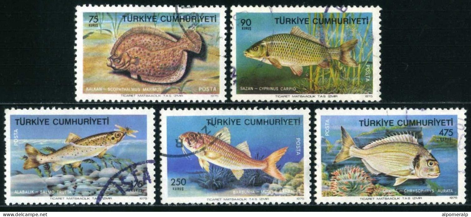 Türkiye 1975 Mi 2369-2373 Fishes | Aquatic Animals, Fish - Usati