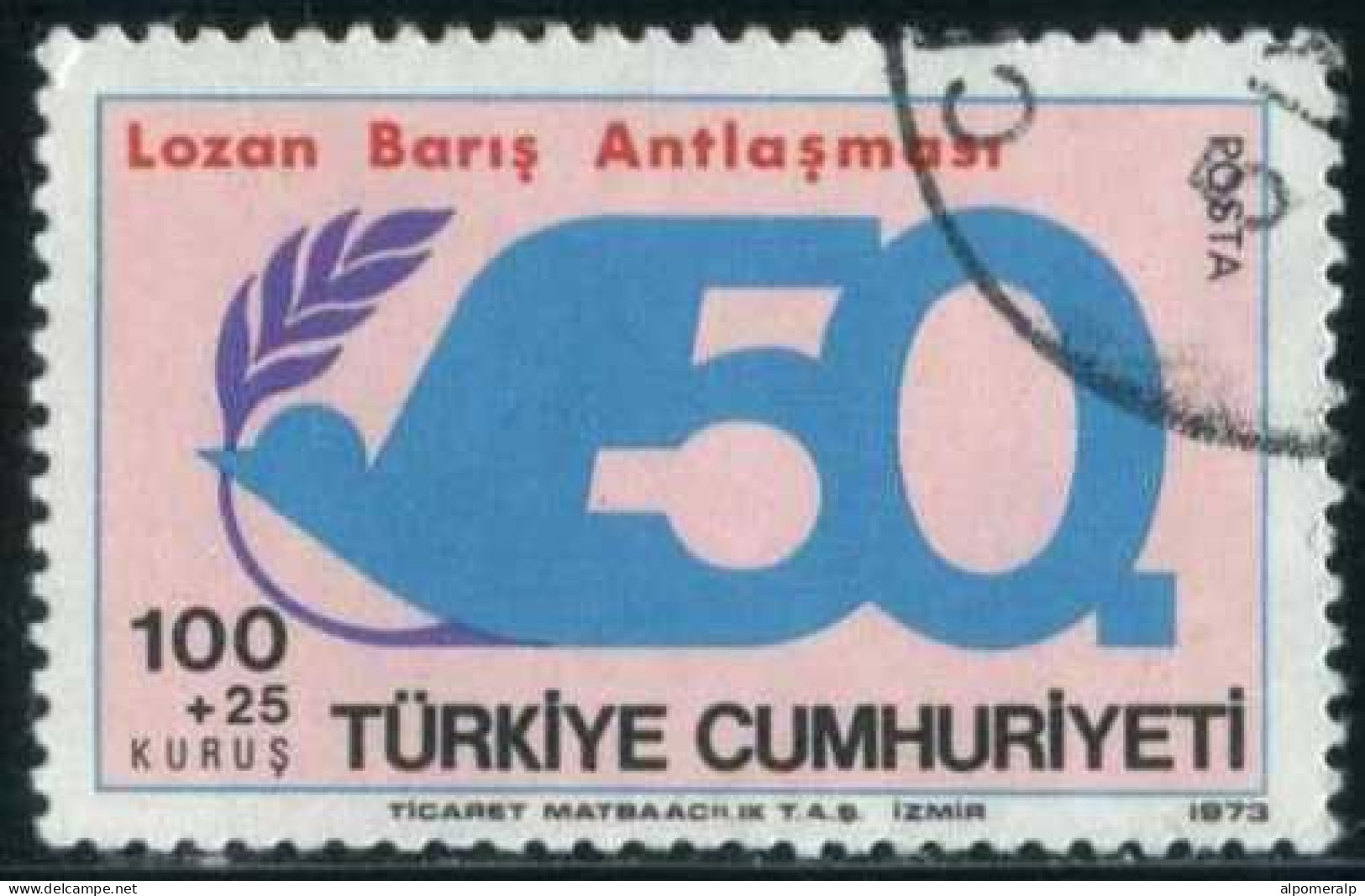 Türkiye 1973 Mi 2289 Lausanne Peace Treaty - Oblitérés