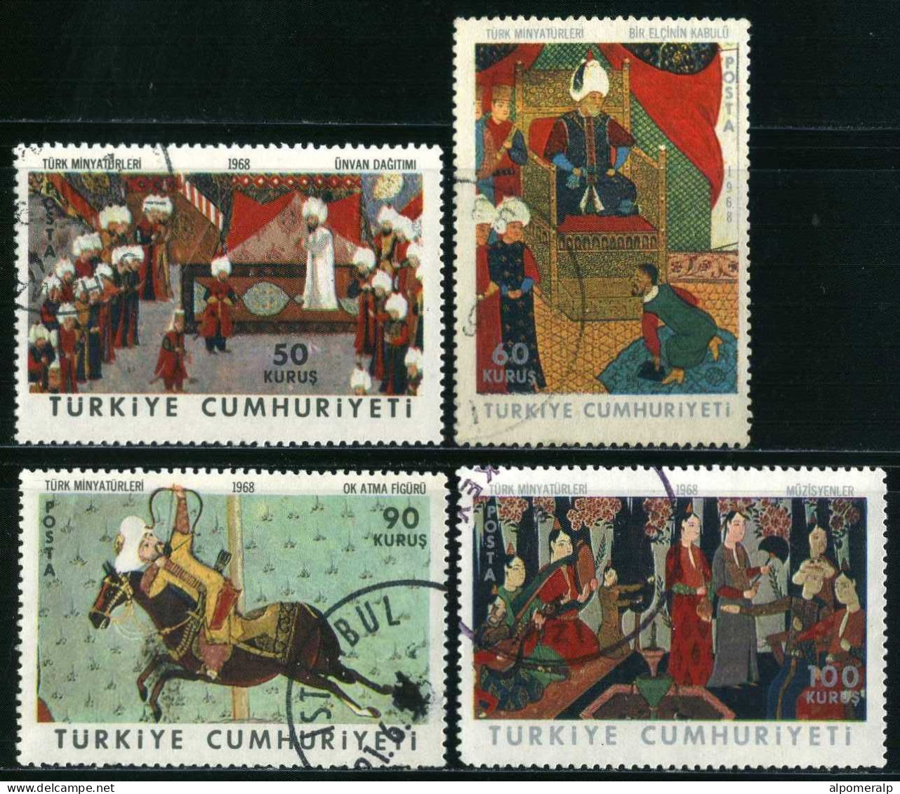 Türkiye 1968 Mi 2086-2089 Miniatures - Used Stamps