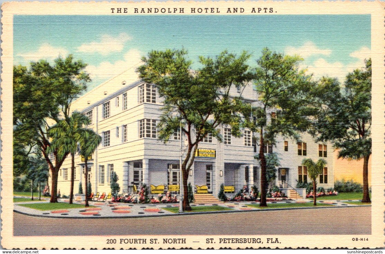 Florida St Petersburg The Randolph Hotel And Apartments Curteich - St Petersburg