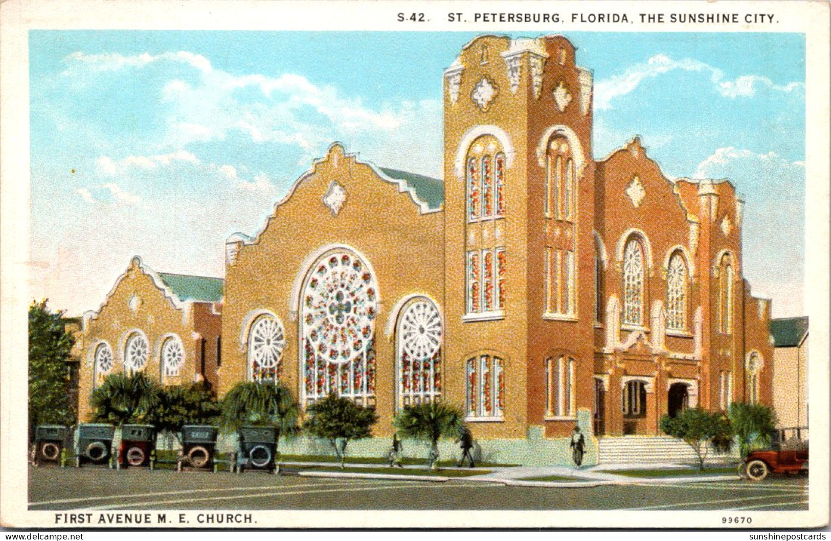 Florida St Petersburg First Avenue Methodist Episcopal Church Curteich - St Petersburg