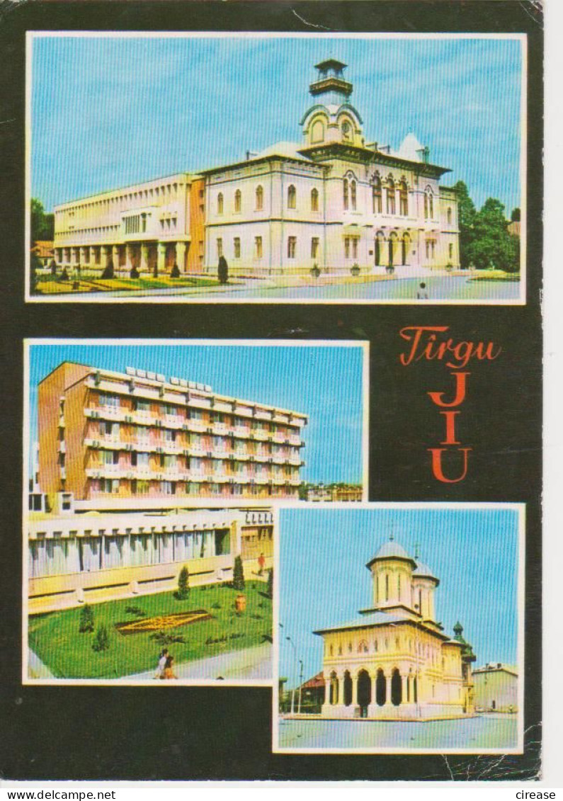 TOURISM TG. JIU HOTEL ,,GORJ,, AND THE CHURCH ROMANIA POSTAL STATIONERY - Hotel- & Gaststättengewerbe