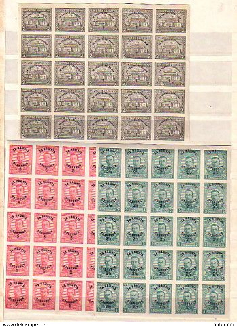 1920 - ERROR - Mi#135-41 IMPERF- MNH Sheet X 25  (perfectly Quality) RARE BULGARIA / Bulgarie - Variétés Et Curiosités