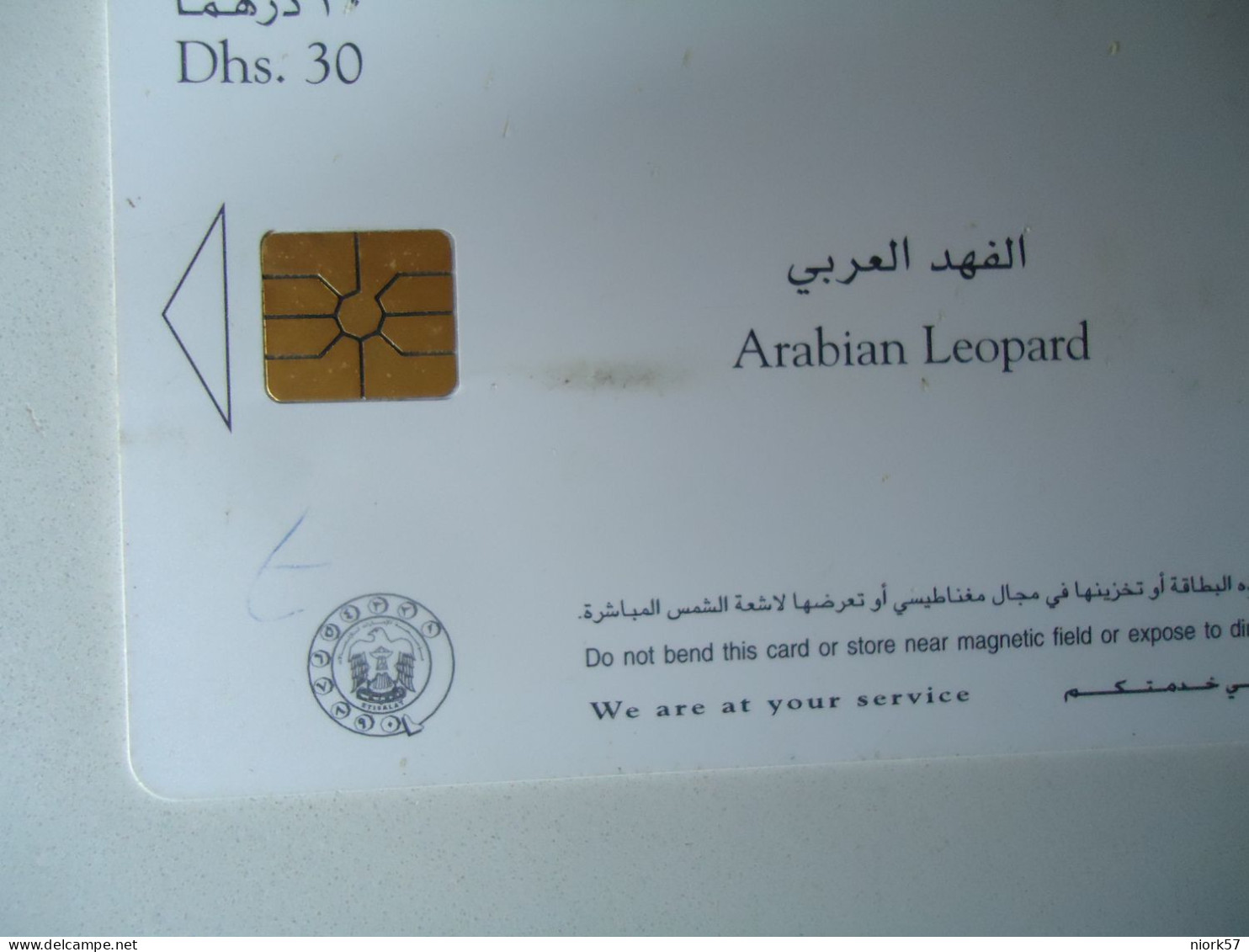 UNITED  ARAB EMIRATES  UAE USED CARDS ANIMALS TIGER - Jungle