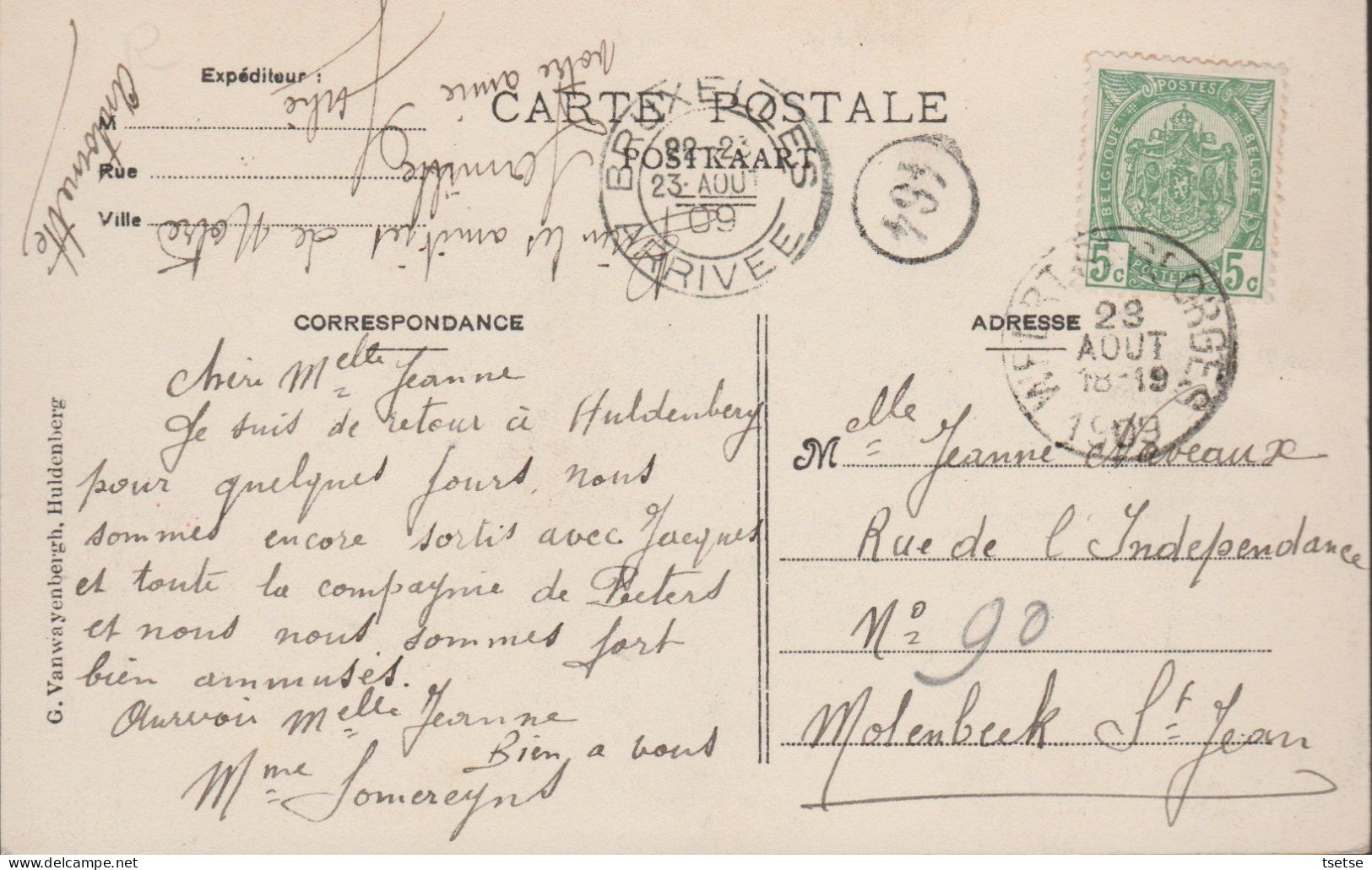 Huldenberg -  Limburg-Stirum Kasteel ...gekleurde Postkaart - 1909 ( Verso Zien ) - Huldenberg