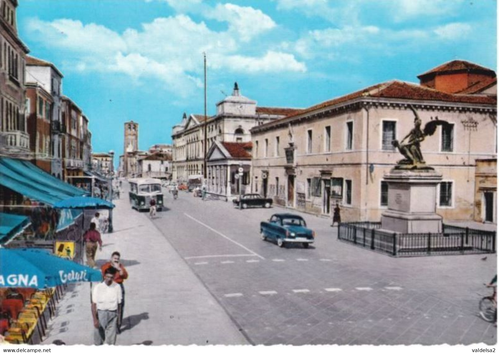 CHIOGGIA - VENEZIA - CORSO DEL POPOLO - MONUMENTO - AUTO - BUS /AUTOBUS / CORRIERA - GELATI ALEMAGNA - 1986 - Chioggia