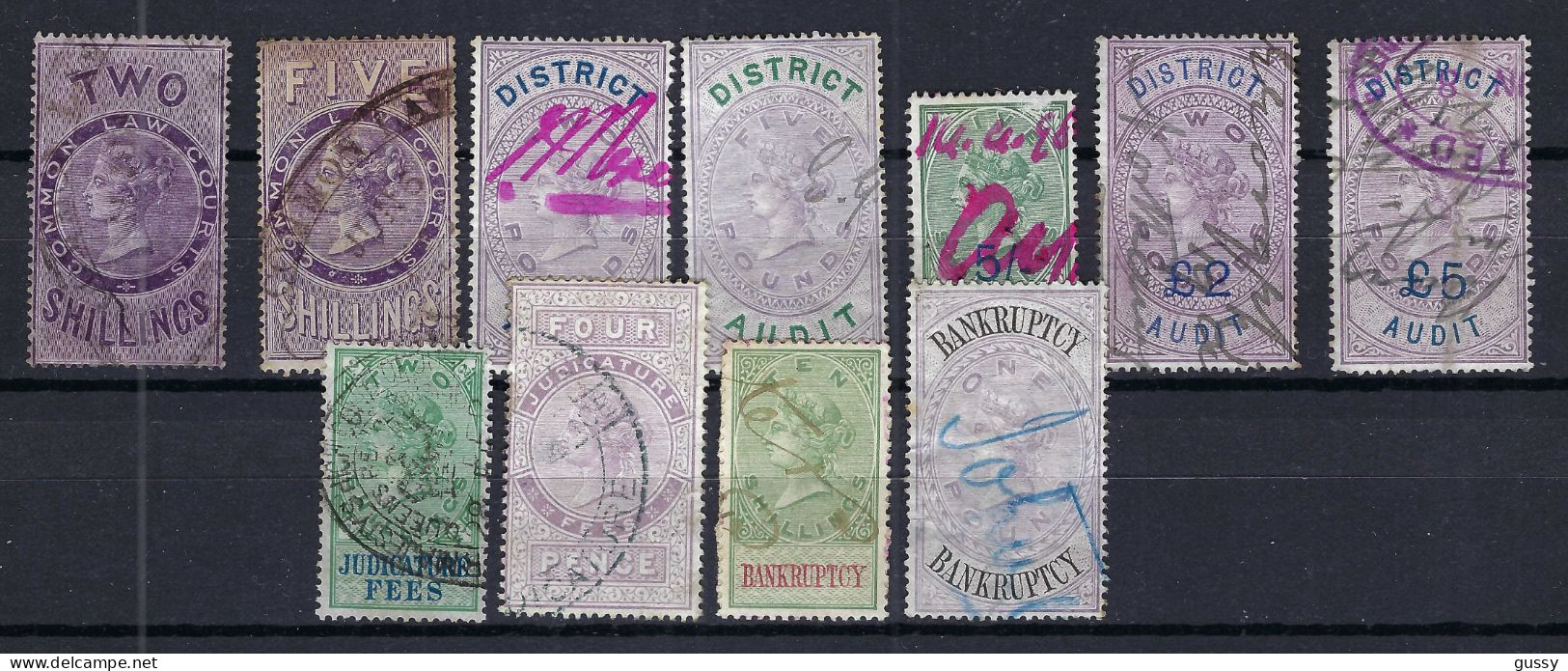 GRANDE BRETAGNE Fiscaux Ca.1860-1900:  Lot D'oblitérés - Revenue Stamps