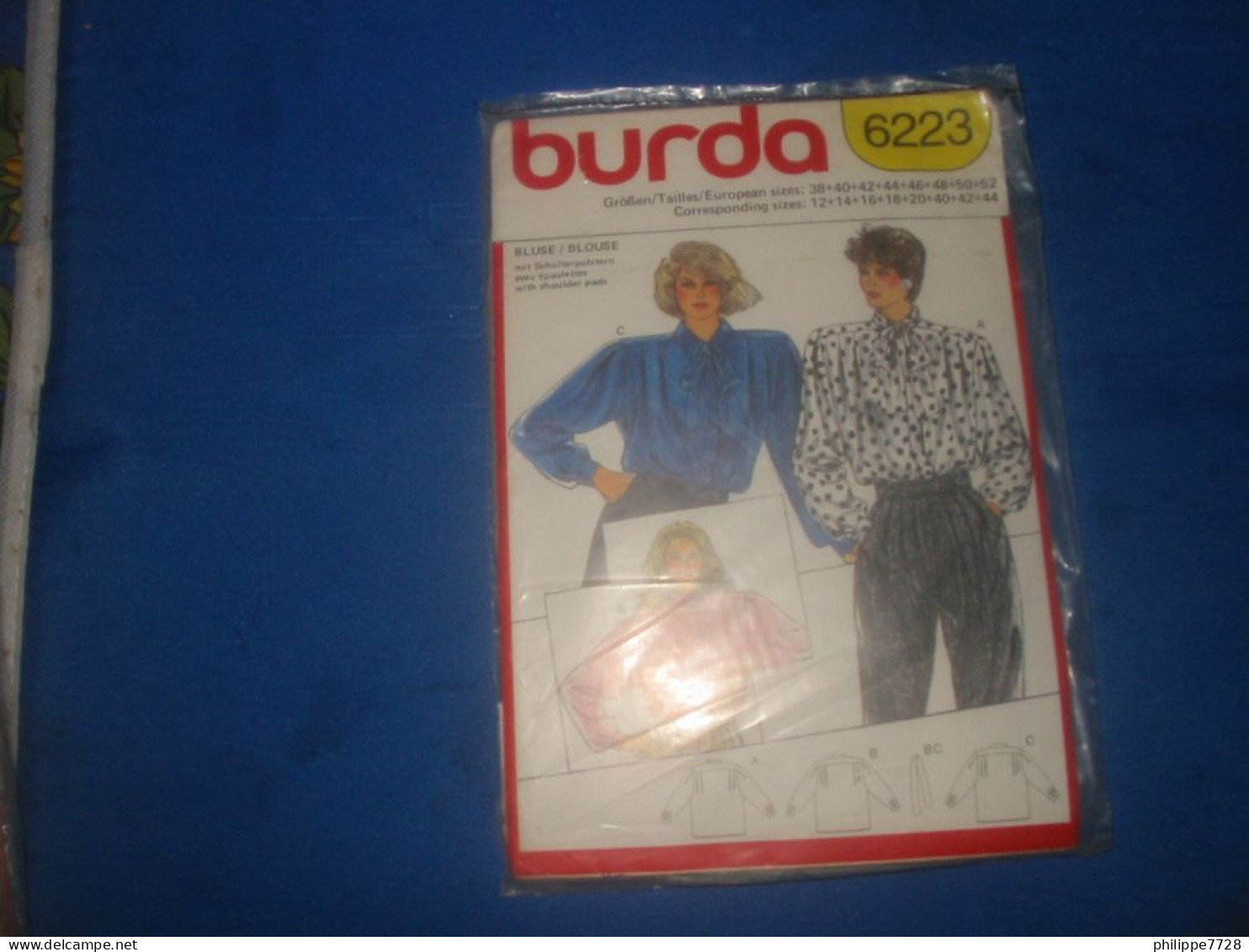 Patron BURDA   Blouse  Année 60/70 - Patrones