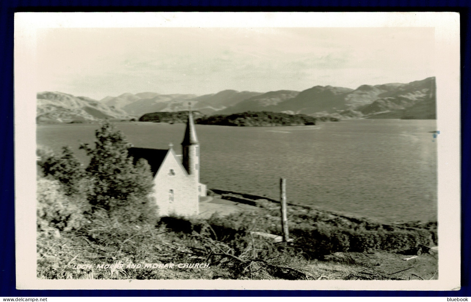 Ref 1616 -  Real Photo Postcard - Loch Morar & Morar Church - Inverness-Shire Scotland - Inverness-shire