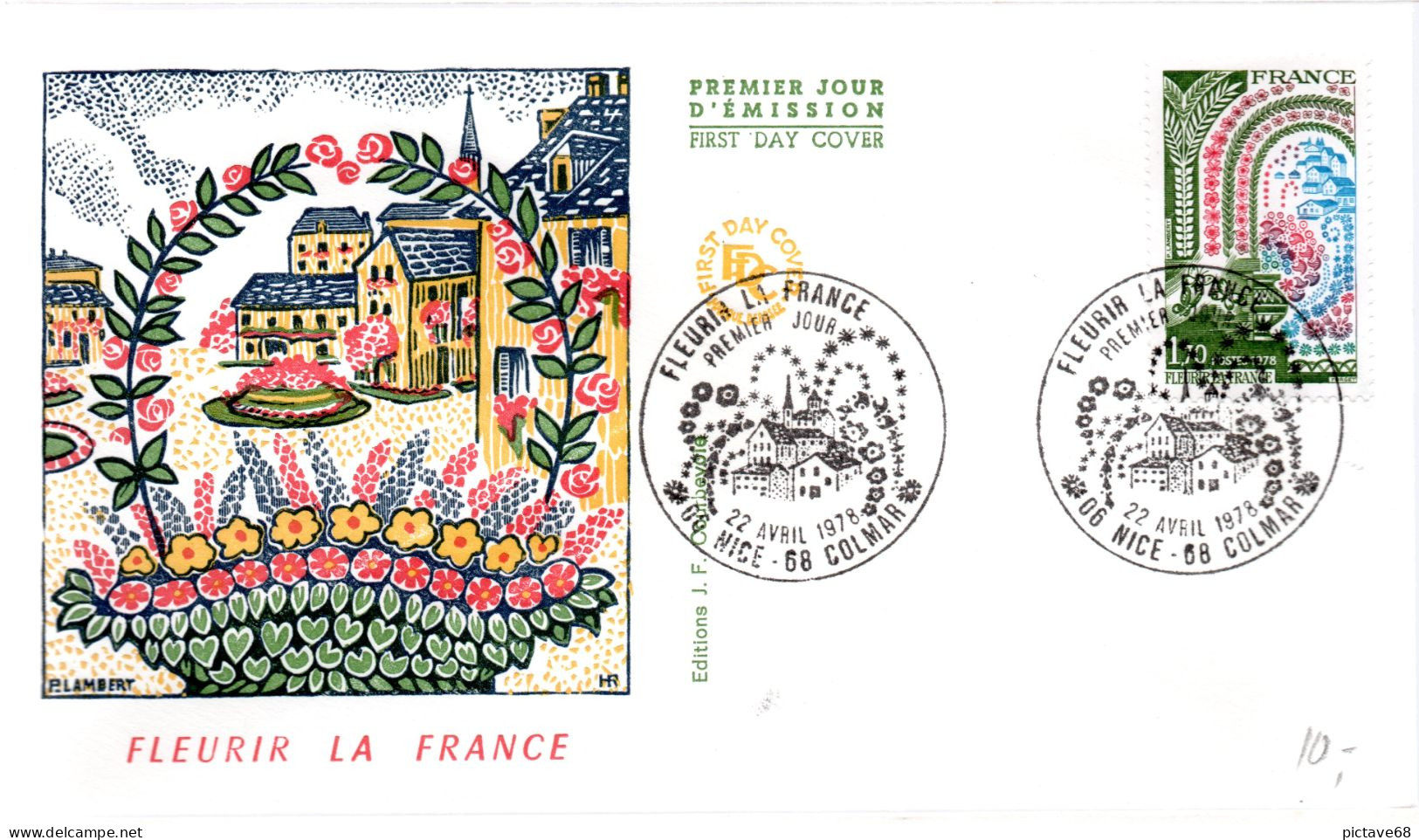 FLEURS /FRANCE / ENVELOPPE FDC DU TIMBRE FLEURIR LA FRANCE DE 1978 - Autres & Non Classés