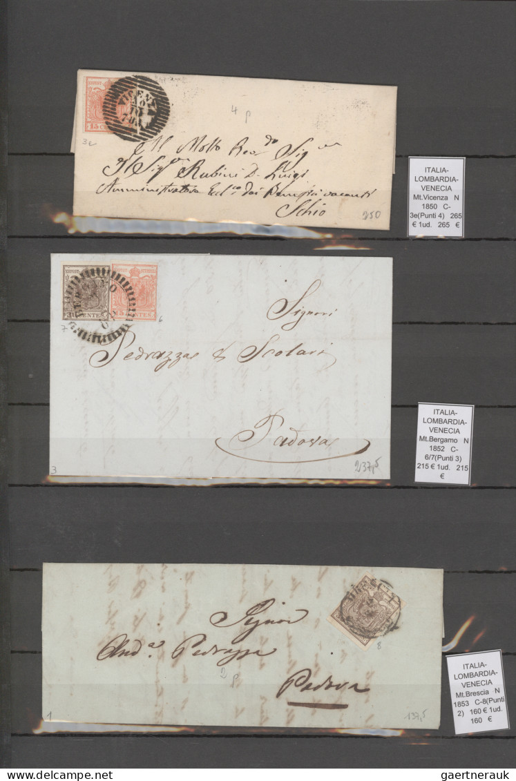 Österreich - Lombardei Und Venetien: 1850/1864, Assortment Of 13 Letters Mainly - Lombardy-Venetia