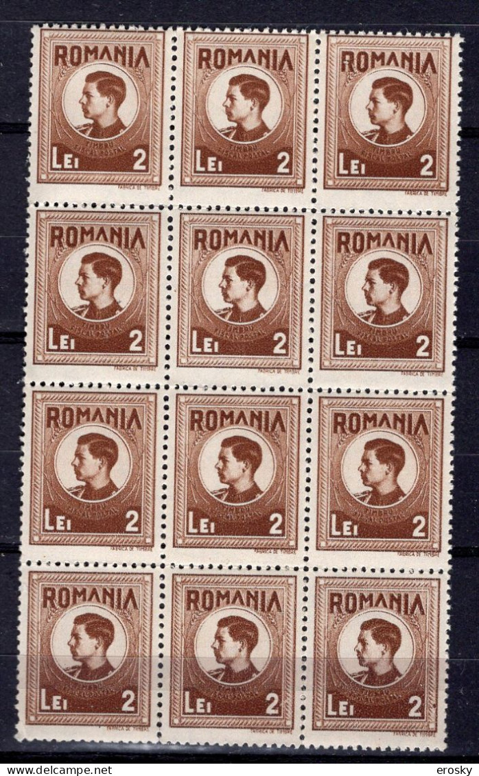 S3026 - ROMANIA ROUMANIE FISCAUX POSTAUX Mi N°31 ** BLOC X12 - Steuermarken