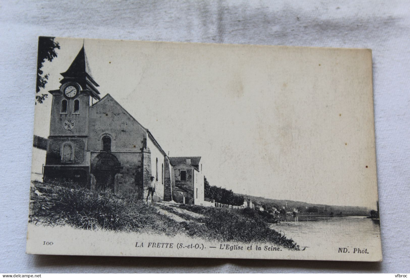 La Frette, L'église Et La Seine, Val D'Oise 95 - La Frette-sur-Seine