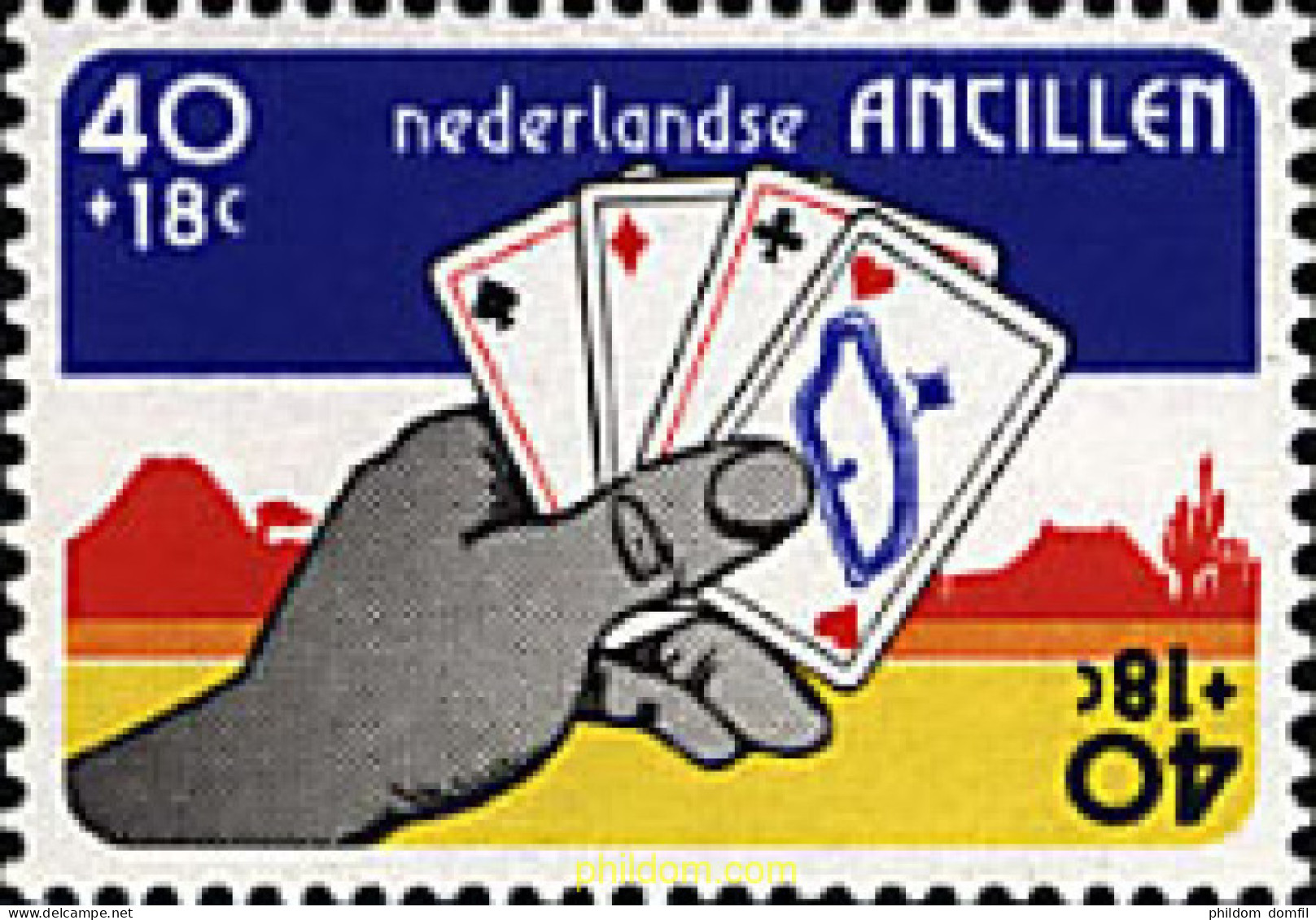 702984 MNH ANTILLAS HOLANDESAS 1977 6 TORNEO INTERNACIONAL DE BRIDGE. - Antilles