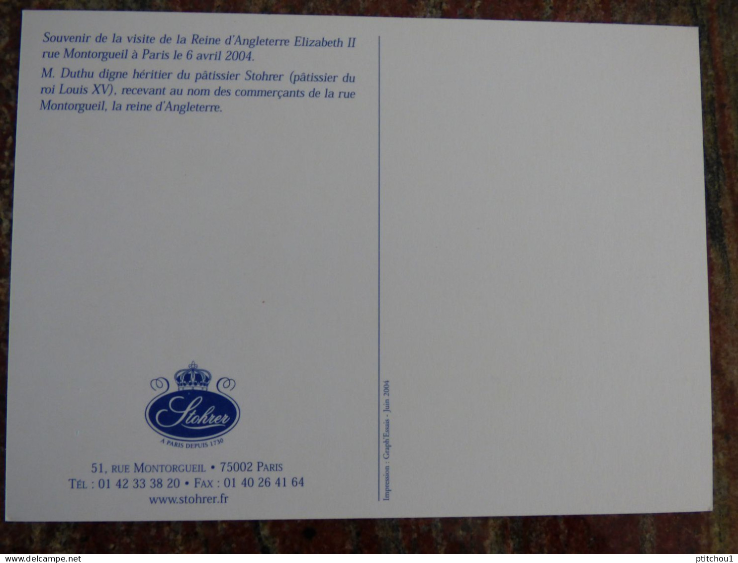 3 Cartes De La Reine Elisabeth II En Visite à PARIS Rue Montorgueil Le 6 Avril 2004 - Sammlungen & Sammellose