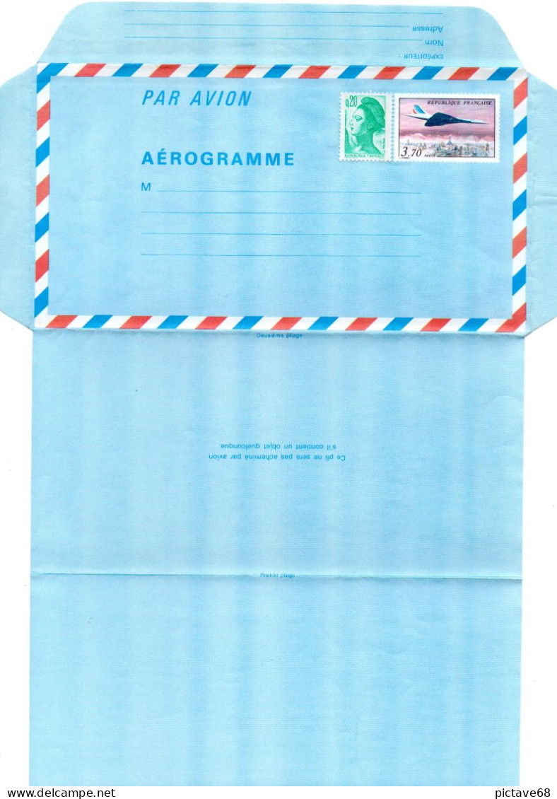 FRANCE / AEROGRAMMES N° 1008-AER CONCORDE - Aérogrammes