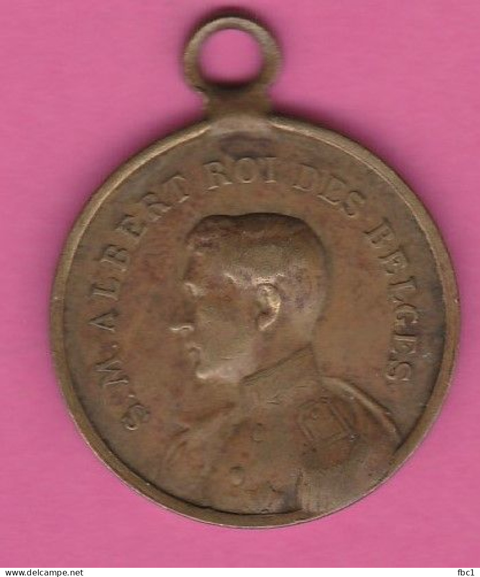 Belgique - WW1 - Médaille SM Albert Roi Des Belges - Champ De Bataille Nieuport 1914 - Monarquía / Nobleza