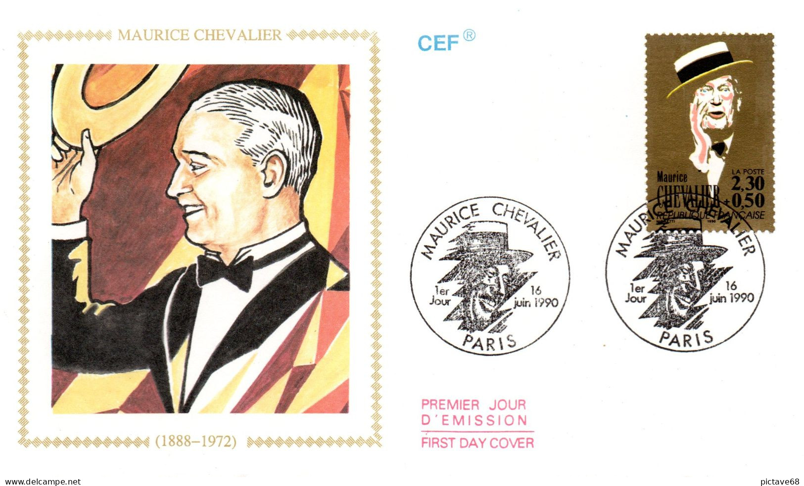 FRANCE / ENVELOPPE FDC N° 2650 MAURICE CHEVALIER - 1990-1999