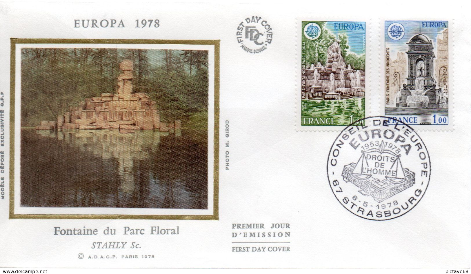 FRANCE / ENVELOPPE FDC EUROPA 1978  25 ANS DES DROITS DE L'HOMME - 1978