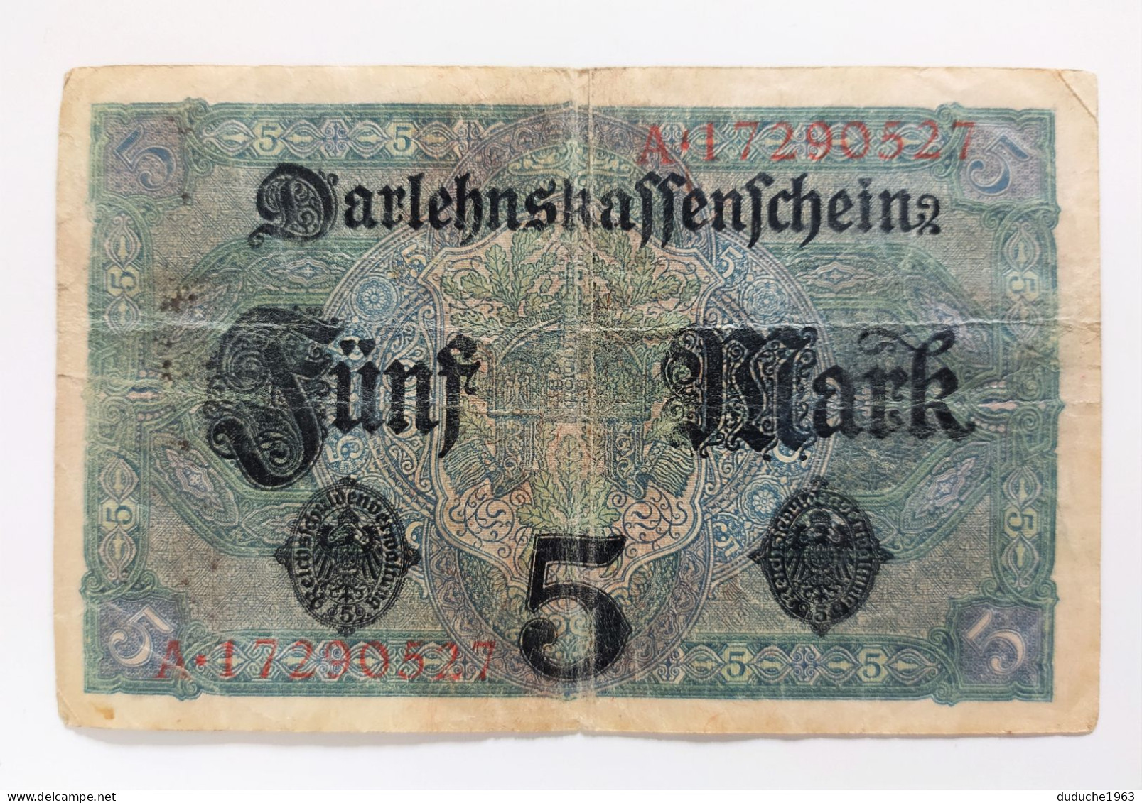 Allemagne. Billet 5 Mark 1917 - 5 Mark