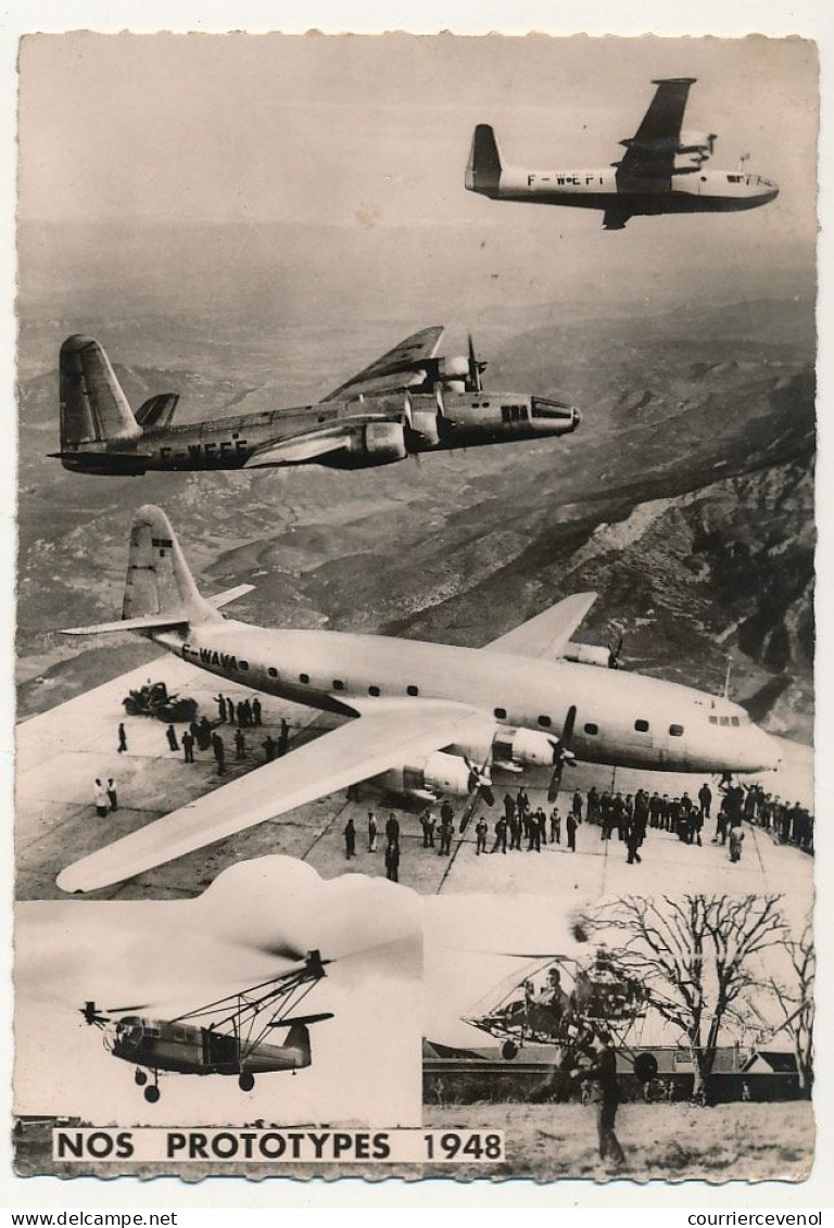 FRANCE- "Nos Prototypes 1948" - CPM Voeux Pour 1949, Georges Héreil, Société Nat. Constructions Aéronautiques Du Sud Est - 1946-....: Modern Era