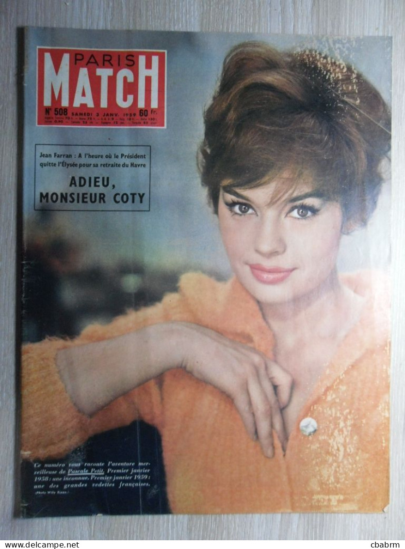 Paris Match N° 508 Pascale PETIT Jayne MANSFIELD Ingrid BERGMAN CALLAS ANQUETIL - Cinema/Televisione