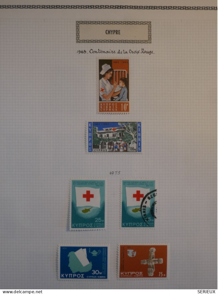 \+\ RED CROSS CHYPRE CYPRUS BELLE PAGE TP  RR 1963 CROIX ROUGE  + + NEUFS SUR CHARN. +++ - Nuovi