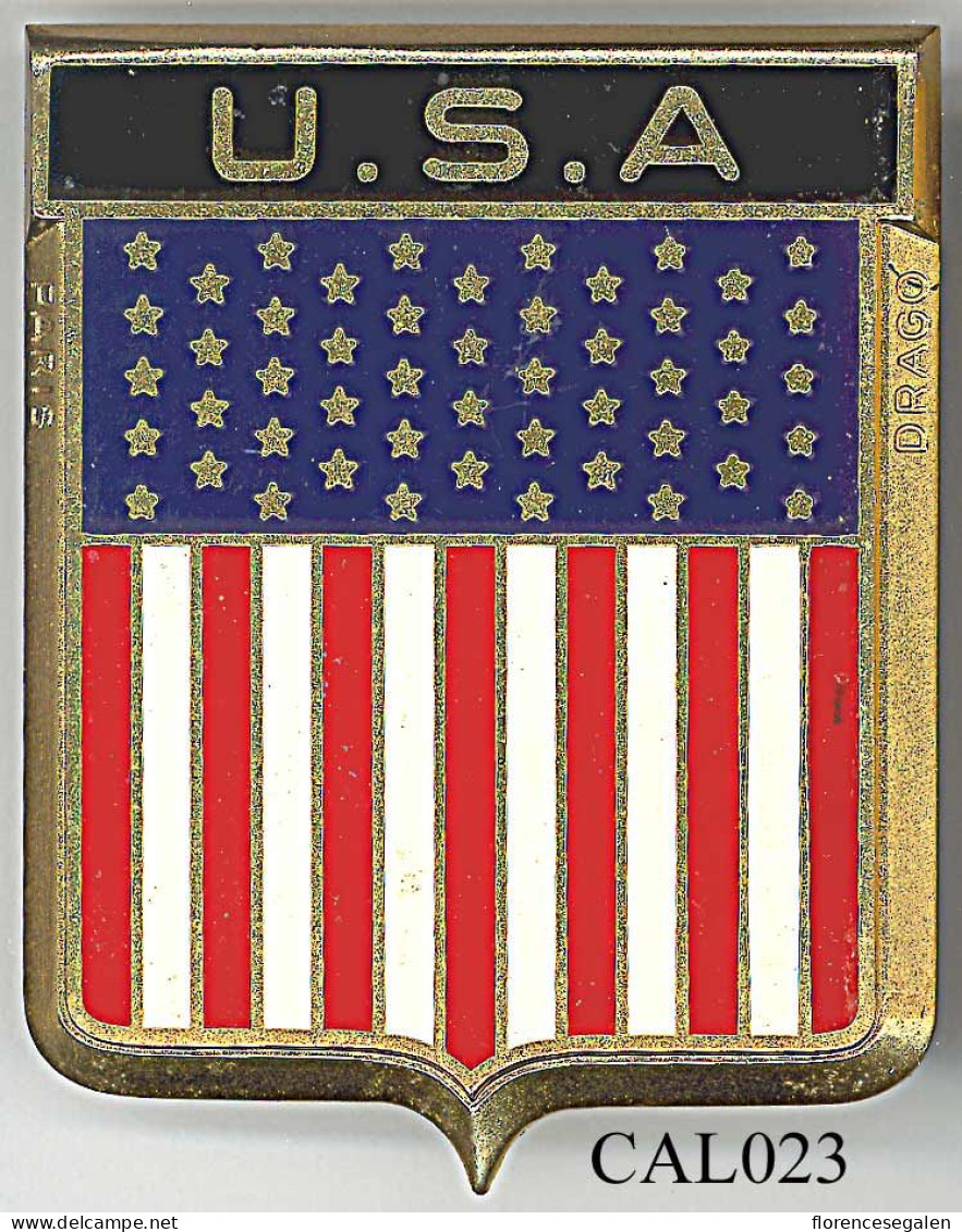 CAL023 - PLAQUE CALANDRE AUTO - U.S.A. - Other & Unclassified