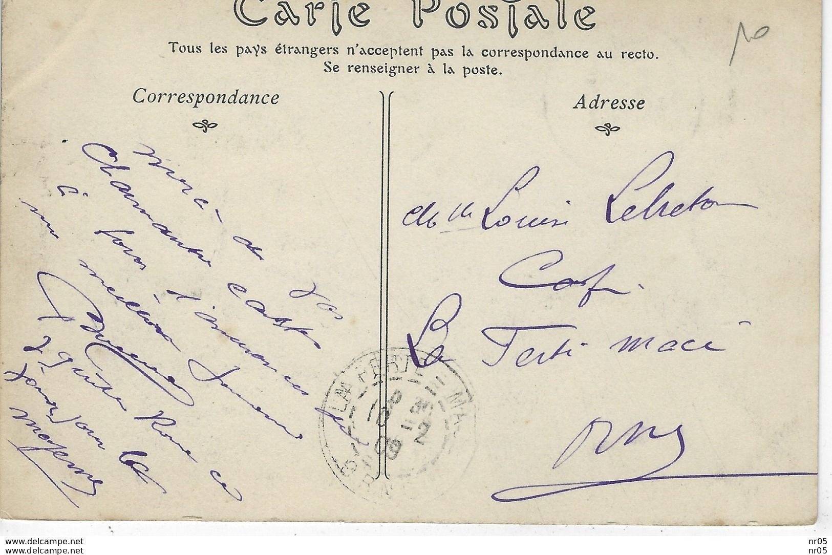 76  CAUTELEU ( Erreur Frappe CANTELEU ) Portail De L'Eglise ( XIII E S ) - Cachet Postal " LA FERTE MACE - Orne " 1909 - Canteleu