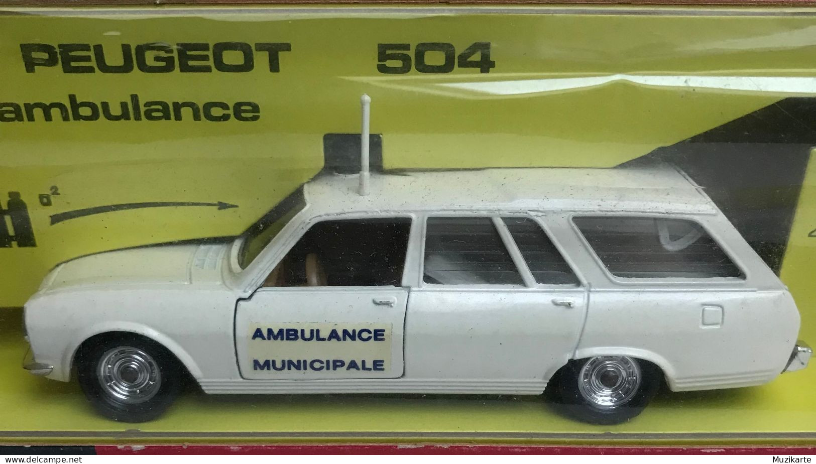 SOLIDO 23 PEUGEOT 504 AMBULANCE 1/43° AVEC BOITE - Solido