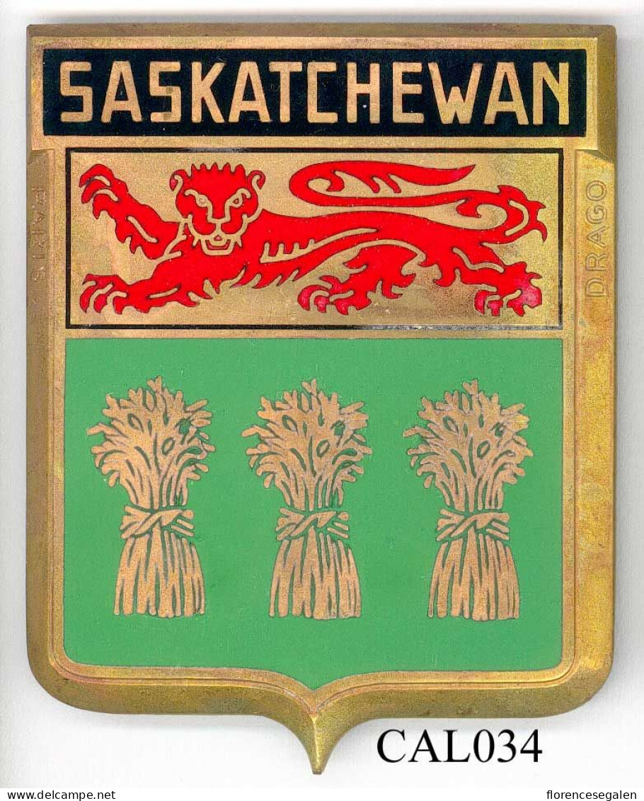 CAL034 - PLAQUE CALANDRE AUTO - SASKATCHEWAN - Sonstige & Ohne Zuordnung