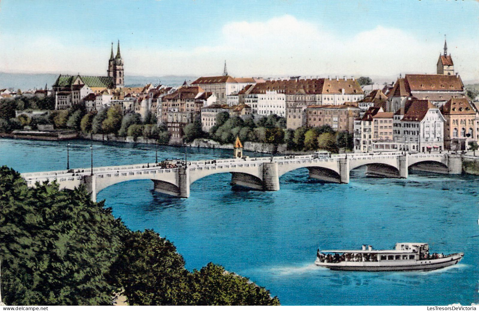 SUISSE - Bâle - Le Pont Du Milieu - Carte Postale Ancienne - Bâle