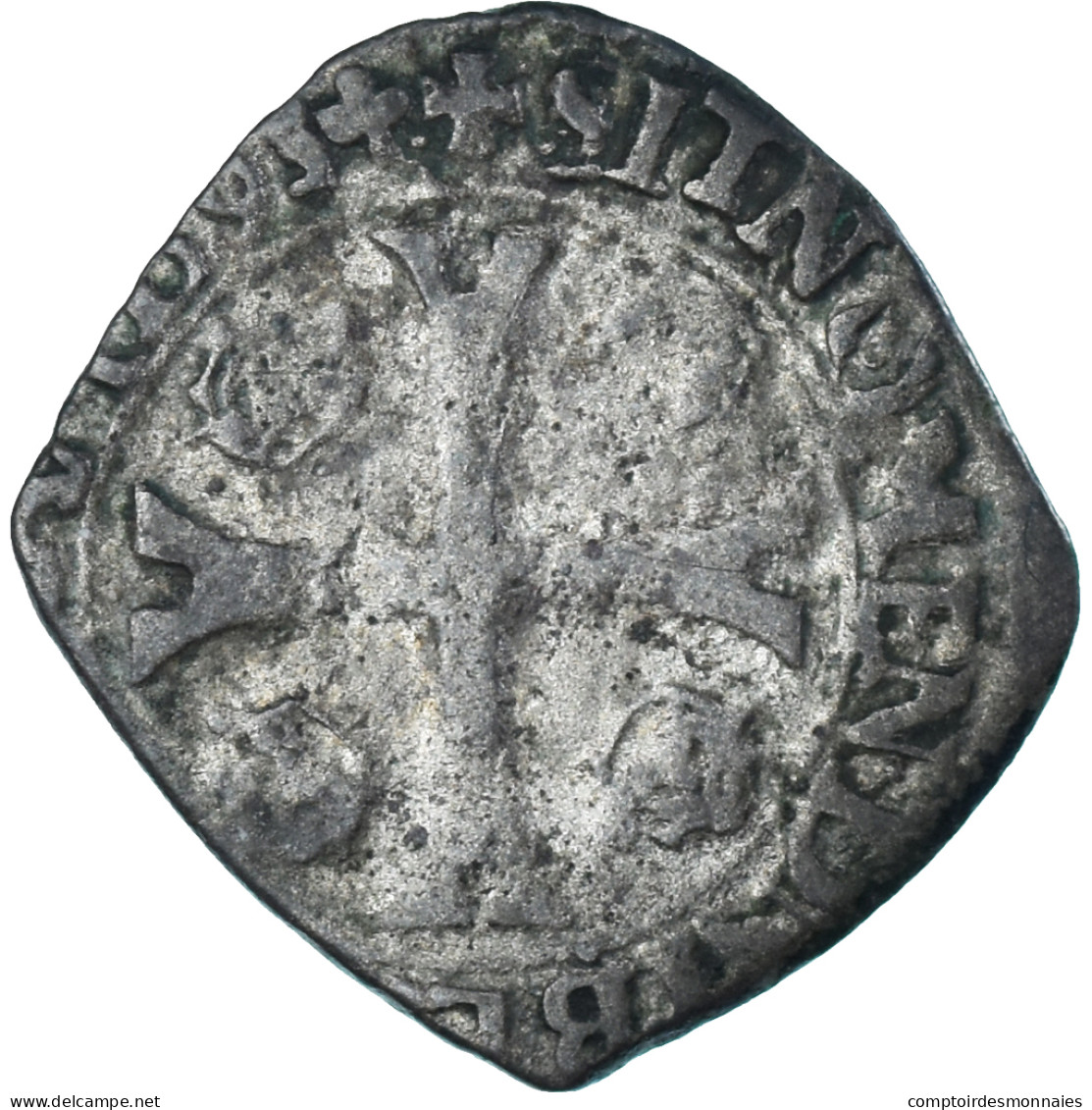 Monnaie, France, Charles X, Douzain Aux Deux C, 1593, Lyon, TB+, Billon - 1589-1610 Henry IV The Great