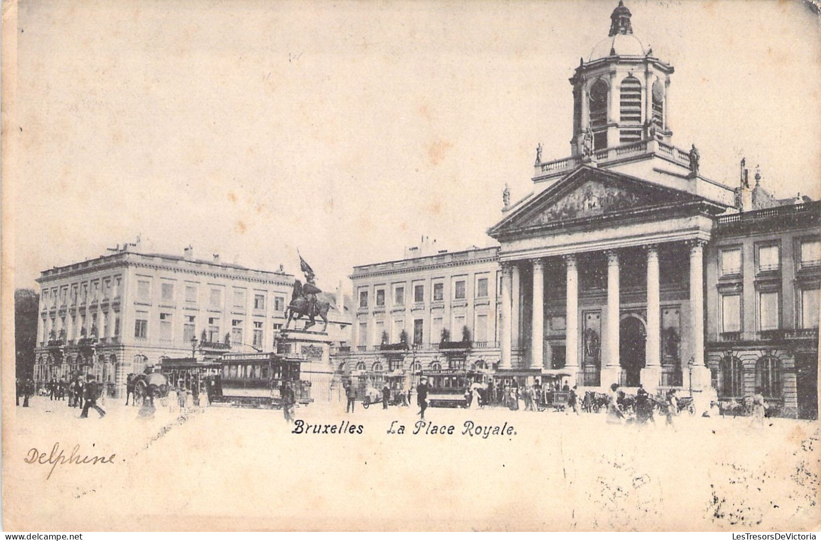 BELGIQUE - BRUXELLES - La Place Royale - Carte Postale Ancienne - Monuments, édifices