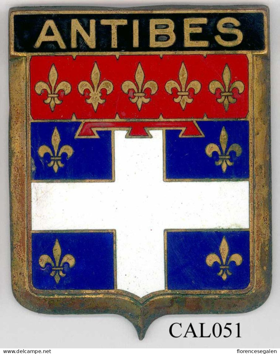 CAL051 - PLAQUE CALANDRE AUTO - ANTIBES - Altri & Non Classificati