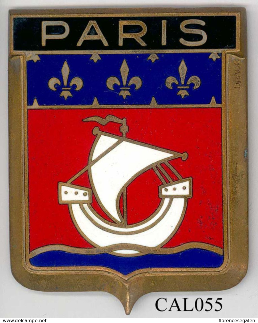 CAL055 - PLAQUE CALANDRE AUTO - PARIS - Altri & Non Classificati