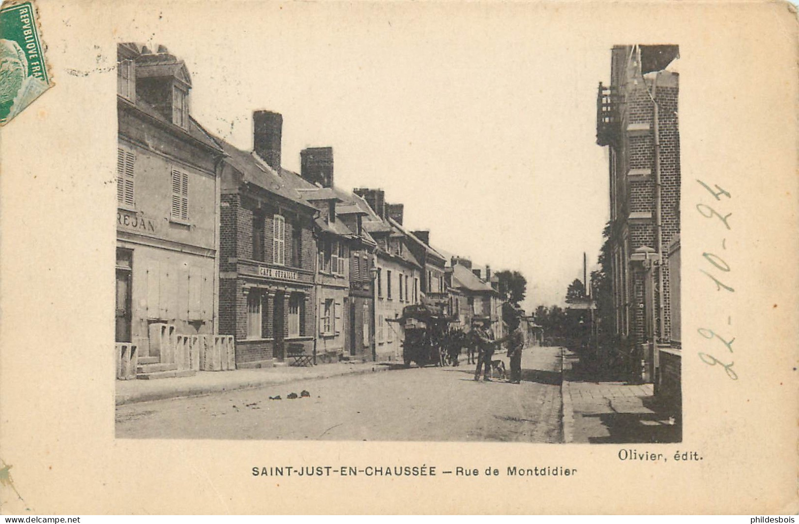 OISE  SAINT JUST EN CHAUSSEE  Rue De Montdidier - Saint Just En Chaussee