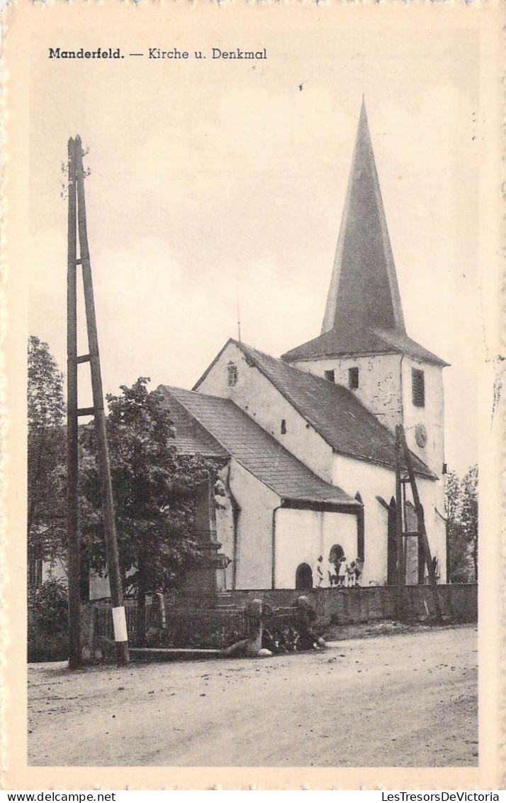 BELGIQUE - MANDERFIELD - Kirche U Denkmal - Carte Postale Ancienne - Autres & Non Classés