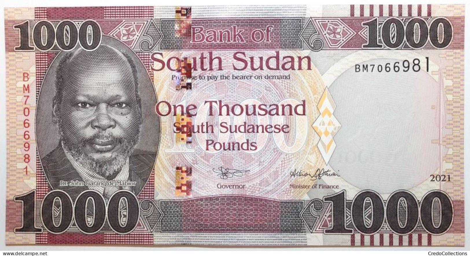 Soudan Du Sud - 1000 Pounds - 2021 - PICK 17b - NEUF - Südsudan