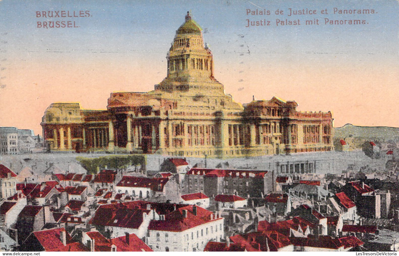 BELGIQUE - BRUXELLES - Palais De Justice Et Panorama - Carte Postale Ancienne - Monuments, édifices