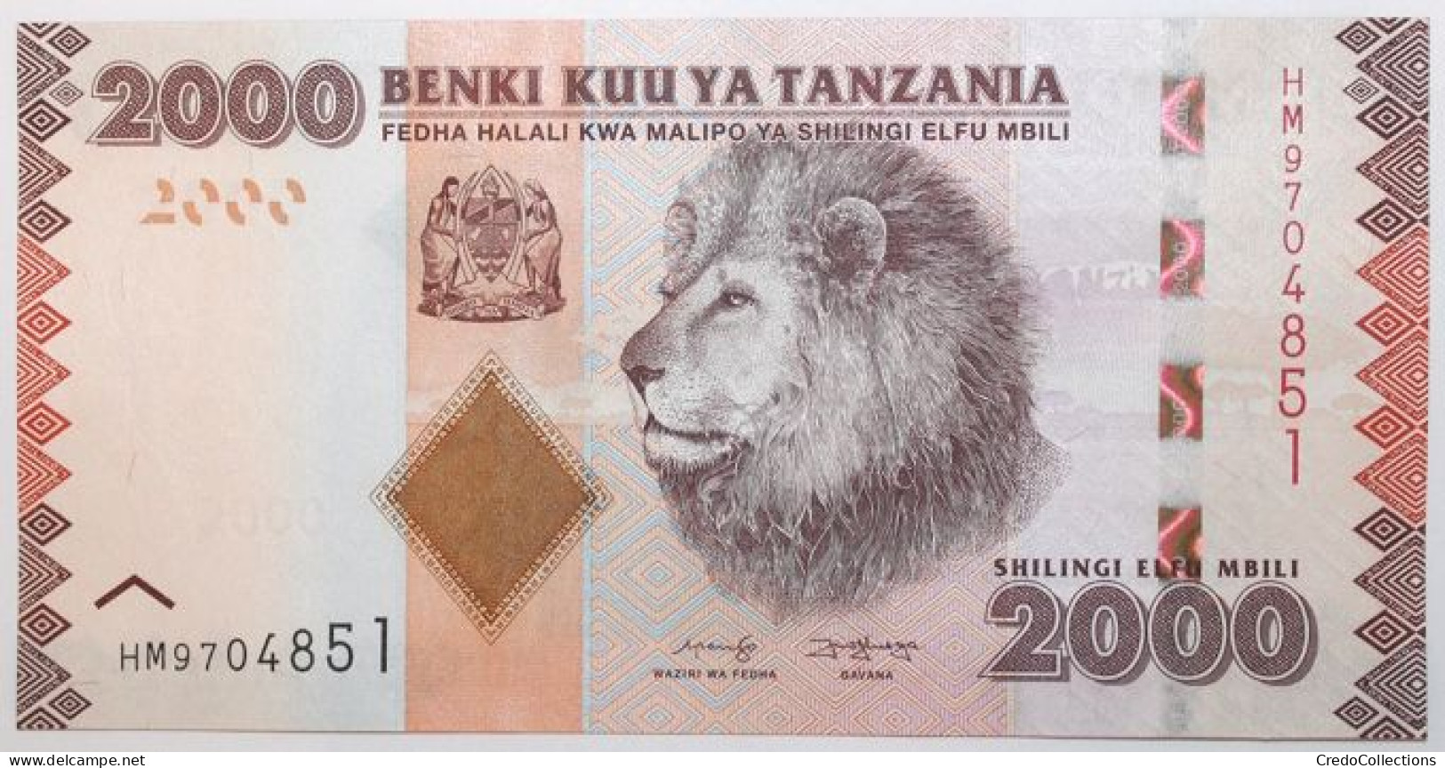 Tanzanie - 2000 Shillings - 2020 - PICK 42c - NEUF - Tanzanie