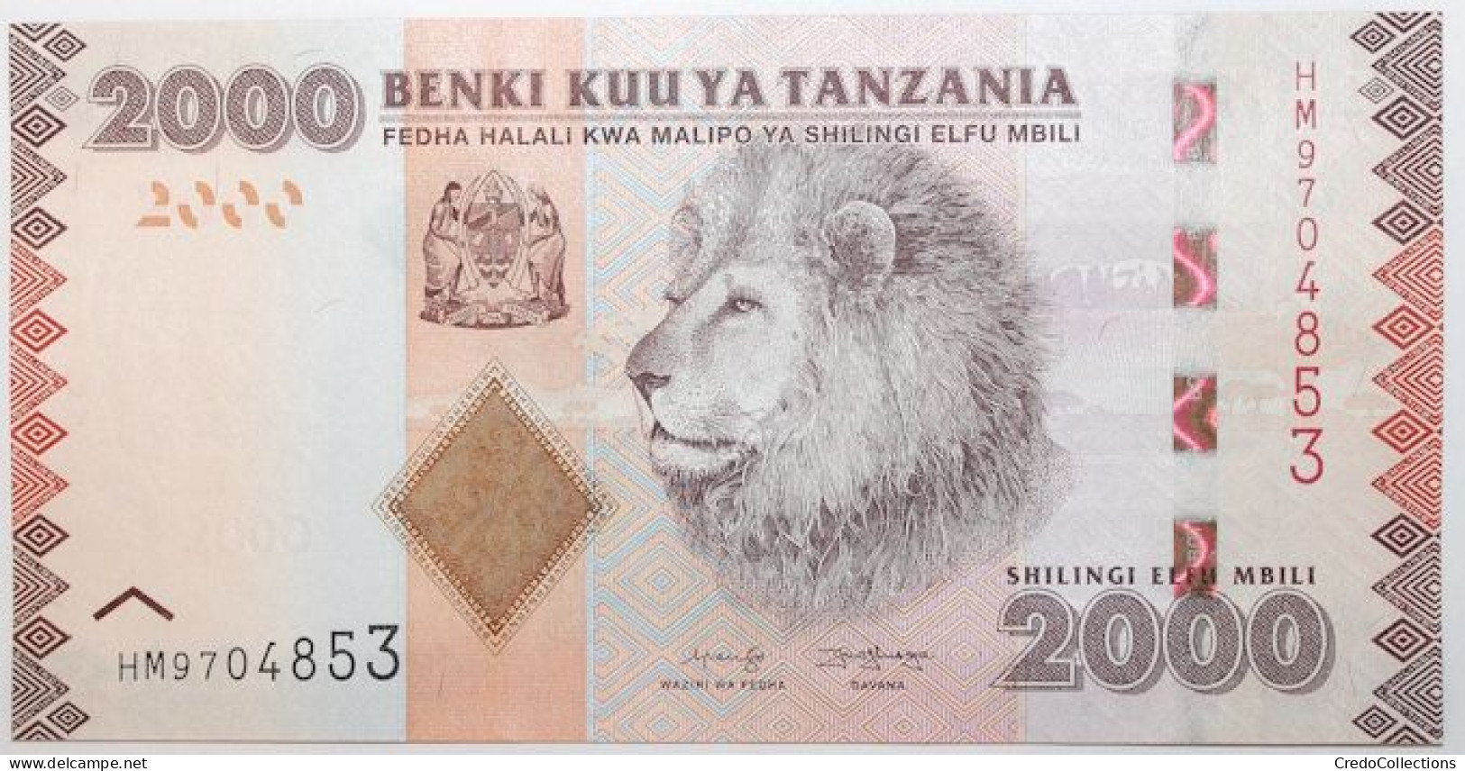 Tanzanie - 2000 Shillings - 2020 - PICK 42c - NEUF - Tanzanie