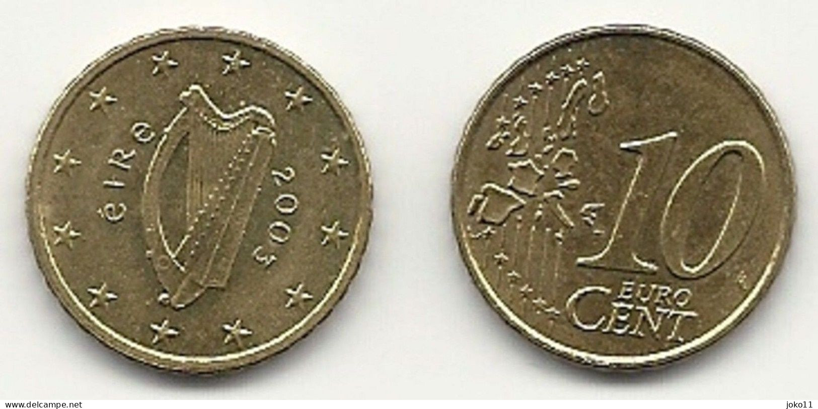 Irland, 10 Cent, 2003,  Vz, Sehr Gut Erhaltene Umlaufmünzen - Ireland