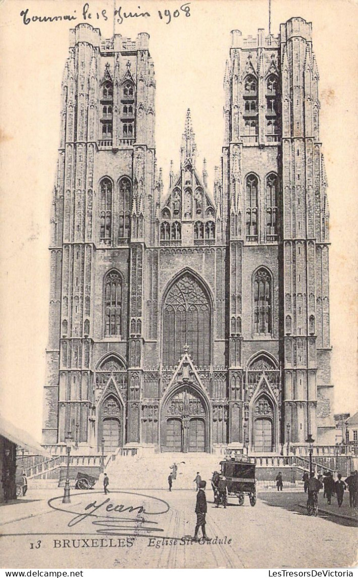 BELGIQUE - BRUXELLES - Eglise Sainte Gudule  - Carte Postale Ancienne - Bauwerke, Gebäude