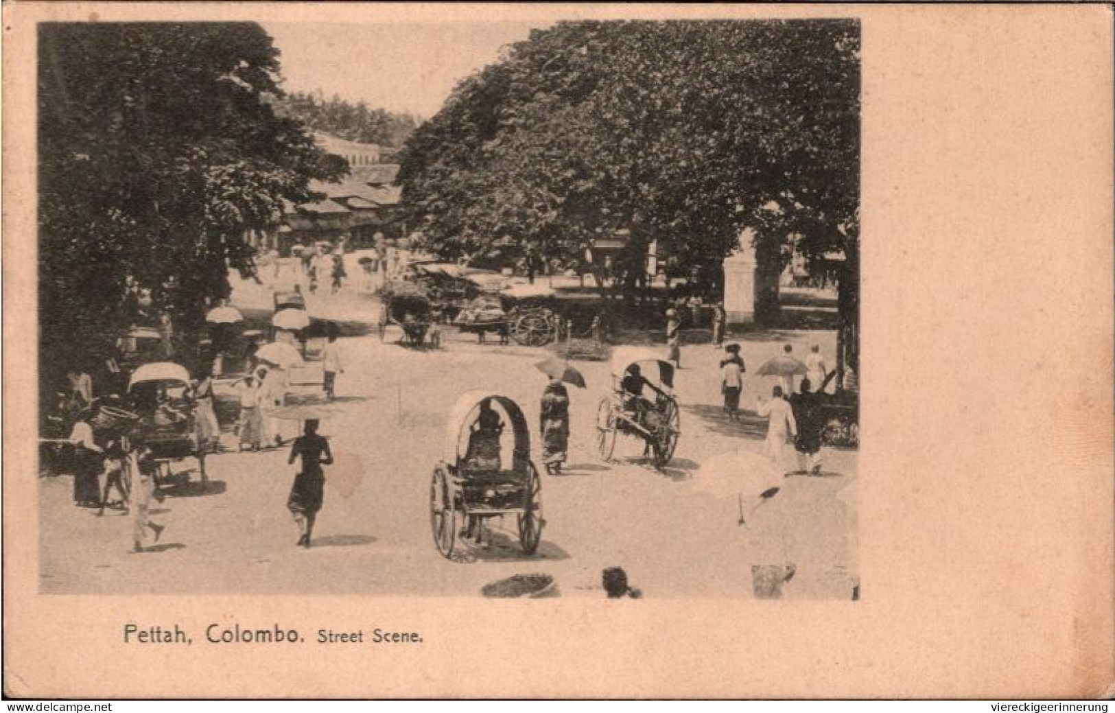 ! Old Postcard Pettah, Colombo, Ceylon, 1912, Gelaufen Nach Schwerin - Sri Lanka (Ceylon)