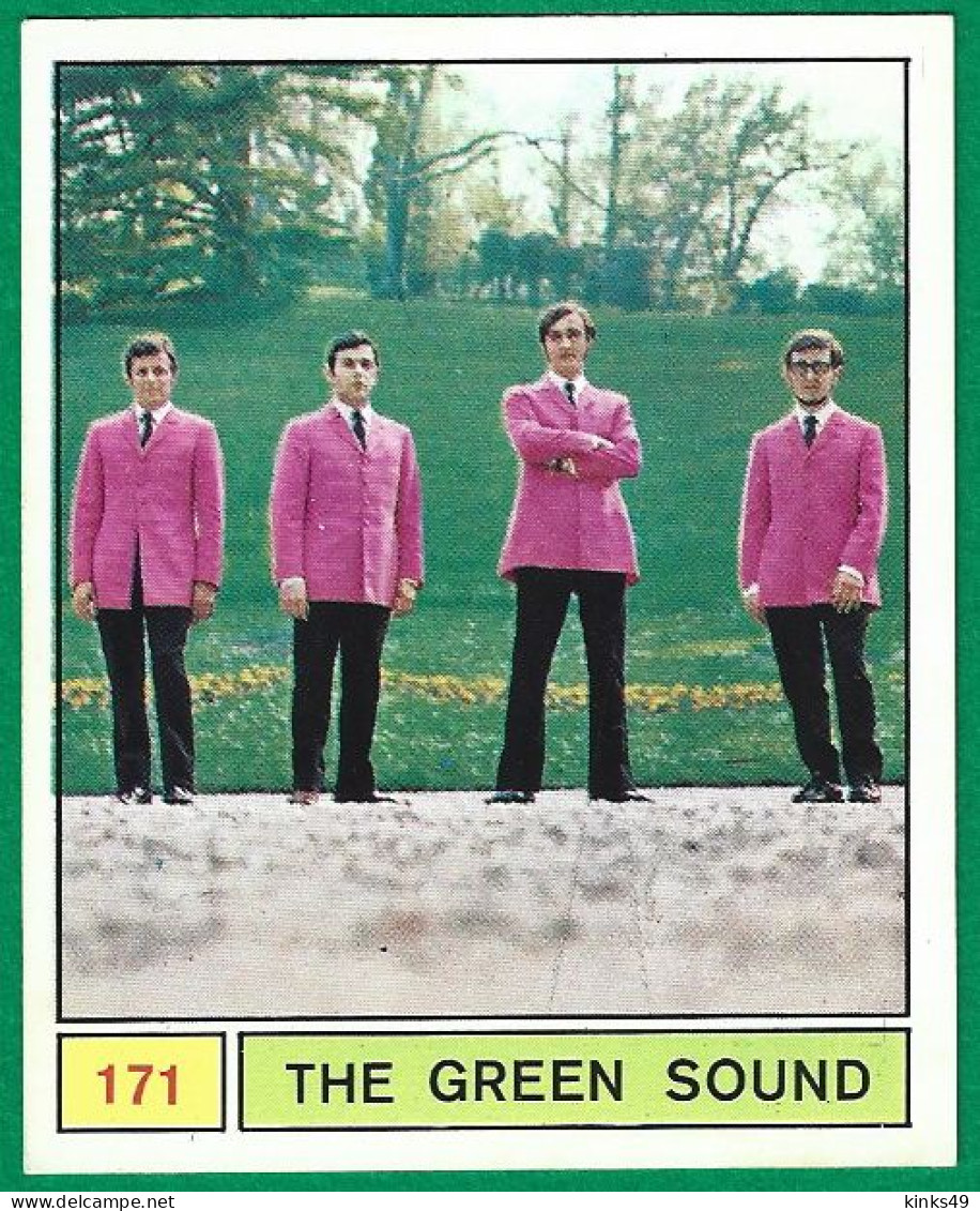 737> Figurina PANINI  < THE GREEN SOUND > Collezione "Cantanti 1969" / N° 171 - Objets Dérivés