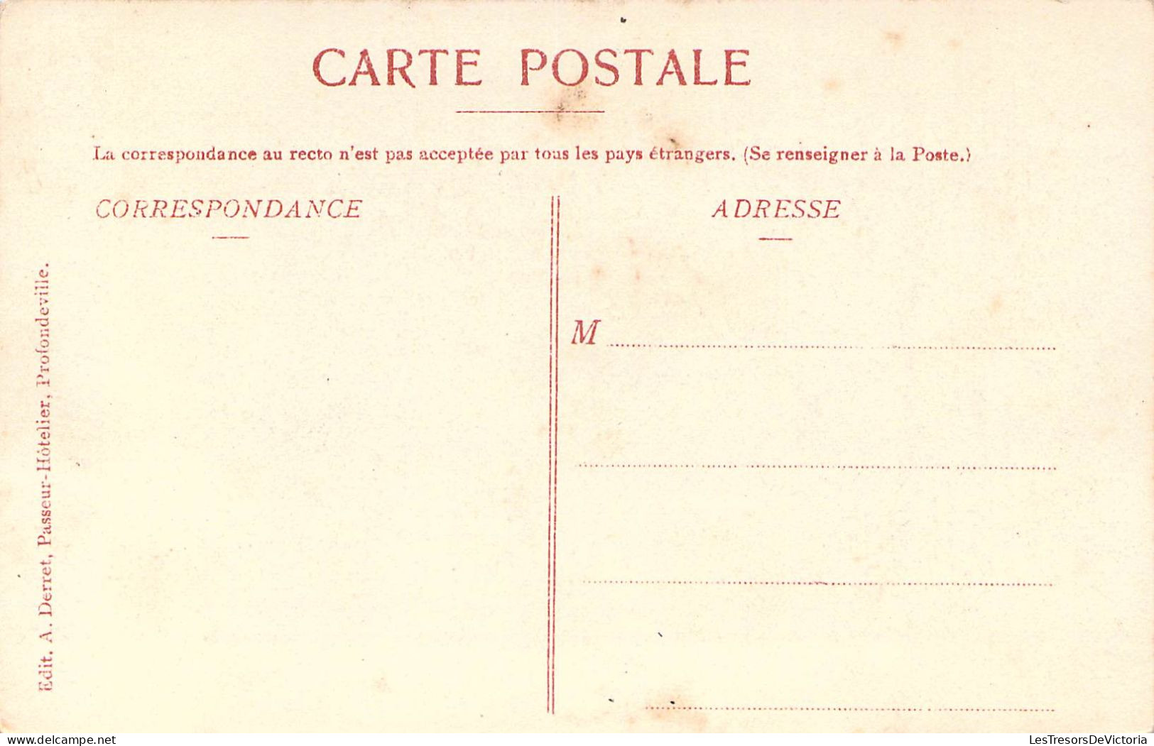 BELGIQUE - PROFONDEVILLE - Edit A Derret - Carte Postale Ancienne - Profondeville